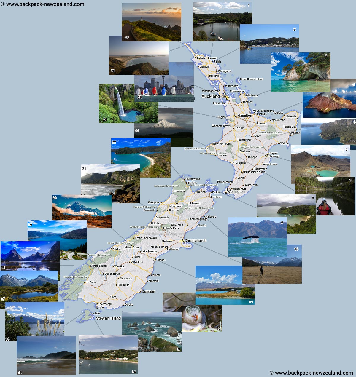 新西兰照片地图